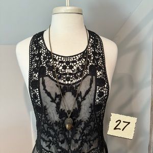 Long acorn necklace.